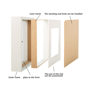 8x8 sâu 3D mô hình vuông khung hộp bóng với plexiglass 9x9 10x10 12x12 khung kính nhắm mục tiêu khán giả nghệ nhân thu gom - Product Image 2