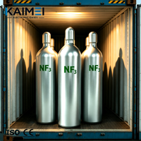 Cilindro de Gas Industrial UHP NF3 para Proceso de Grabado por Plasma CVD, 40L/50L, Alta Presión, Válvula DISS Especializada, Certificado DOT, Recargable