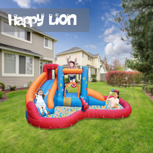 Gorilas inflables Happy Lion USA Market Moonwalks <span class=keywords><strong>con</strong></span> piscina tobogán y Bola <span class=keywords><strong>de</strong></span> océano para niños Castle - Product Image 2