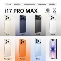 Teléfono I17 Pro Max con Batería de Gran Capacidad, Pantalla de 7.3 Pulgadas, Cámara de 108MP, Deca Core, Smartphone LTE de 16GB+1TB