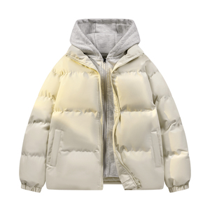 Veste courte en duvet d'eider blanc brillant, nouvelle collection hiver 2025, style décontracté ample pour homme - Product Image 5