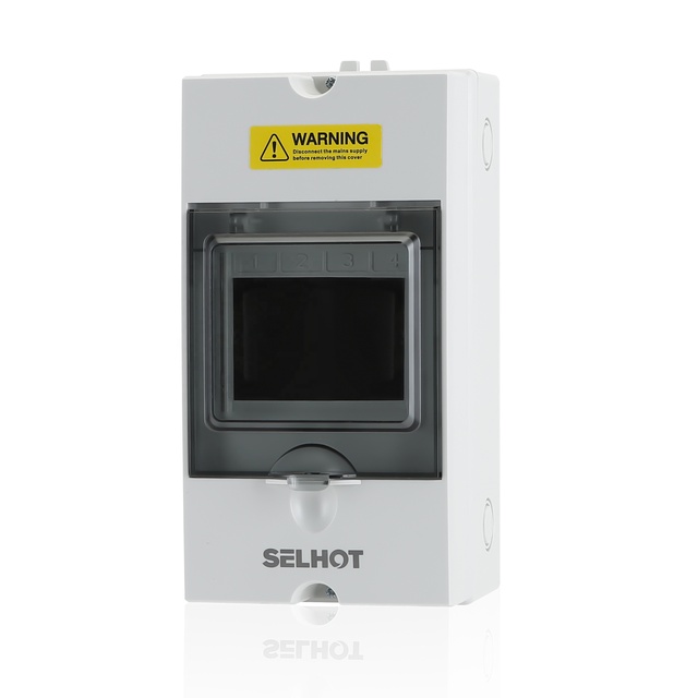 IP65 Waterproof Outdoor AC DC Solar System Distribution Panel Box 4 Way Electrical Circuit Breaker MCB with MCB Switch