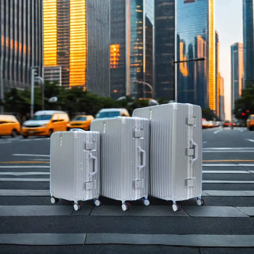 Newst ABS + PC Hard Shell 20/24/28 pouces luxe en aluminium cadre sacs de voyage bagages valises
