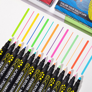 Offre Spéciale vente chaude <span class=keywords><strong>feutre</strong></span> pointe liquide <span class=keywords><strong>craie</strong></span> marqueur encre à base d'eau tissu Permanent métallique Art peinture acrylique <span class=keywords><strong>couleur</strong></span> marqueur stylo - Product Image 1