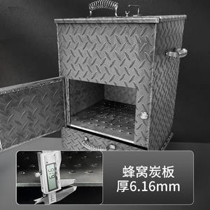 Poêle à charbon Ltao en acier laminé à froid, design industriel autoportant, durable, chauffage au bois, barbecue pour usage extérieur - Product Image 4