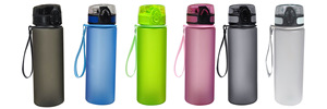 Bouteille de sport Tritan givrée sans BPA de 1 L (32 oz) avec couvercle, plusieurs couleurs dégradées, marqueur de temps motivant, idéale pour le camping, pour adultes - Product Image 3