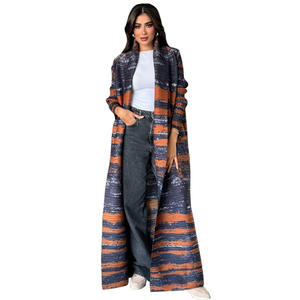 Moyen-Orient <span class=keywords><strong>Grande</strong></span> <span class=keywords><strong>Taille</strong></span> Femmes Arabe Robe À Manches Longues Plissée Vacances Cardigan Imprimé Veste <span class=keywords><strong>Abaya</strong></span> - Product Image 5