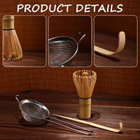 Ensemble de fouet à matcha en bambou carbonisé écologique traditionnel, mini chasen, cuillère, tamis, outils à café, logo personnalisé, origine Chine