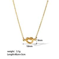 Ensemble collier et bracelet en acier inoxydable 316L personnalisé, nœud d'amour, chaîne en or, ensemble de bijoux minimaliste pour femmes, luxe léger
