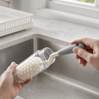 Kit de brosses de nettoyage pour biberons 4 pièces, brosse pour tétines, brosse pour pailles, brosse de nettoyage de biberons, fournitures de nettoyage pour entreprises
