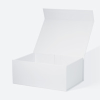 Boîte cadeau pliable à fermeture magnétique avec finition film soft touch, toucher premium et lisse pour cadeaux