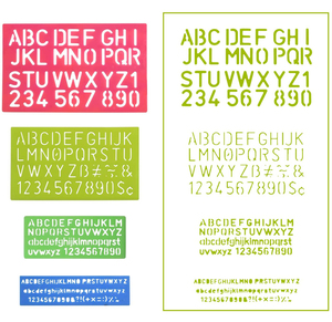 ชุดแม่แบบพลาสติกสำหรับวาดภาพ ตัวอักษร ตัวเลข แบบนำกลับมาใช้ใหม่ได้ 21337 ชิ้น 4 ชิ้น สำหรับเด็ก DIY สมุดภาพ งานศิลปะ - Product Image 3