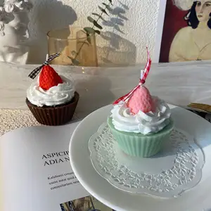 奢华独特设计奢华生日蛋糕形状香味食品蜡烛美食蛋糕蜡烛结婚礼物家居装饰