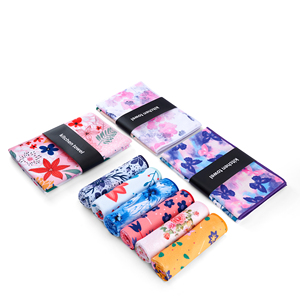 ผ้าเช็ดตัวไมโครไฟเบอร์แบบซักได้พิมพ์ลายดอกไม้สองแพ็คชุดผ้าเช็ดตัวครัวชาแบบออกแบบได้ตามต้องการ - Product Image 4