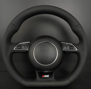 พวงมาลัยรถยนต์สไตล์สปอร์ตอัพเกรดสำหรับ <span class=keywords><strong>Audi</strong></span> A/Q/<span class=keywords><strong>R</strong></span>/S/RS <span class=keywords><strong>Line</strong></span> หุ้มหนังแท้แบบเจาะรูระบายอากาศ พร้อมระบบควบคุมมัลติฟังก์ชั่น - Product Image 1
