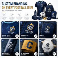 Conjunto de Ropa Deportiva Personalizada para Equipos de Fútbol con Camisetas de Entrenamiento, Sudadera con Capucha, Pantalones Deportivos, Pantalones Cortos, Calcetines, Mochila, Bolsa de Deporte, Gorra, Toalla, Botella y Balón