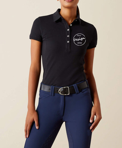 <span class=keywords><strong>Polo</strong></span> brodé uni de luxe pour femmes à 5 boutons à manches courtes 95 <span class=keywords><strong>coton</strong></span> 5 Spandex T-shirt imprimé personnalisé pour femmes - Product Image 3
