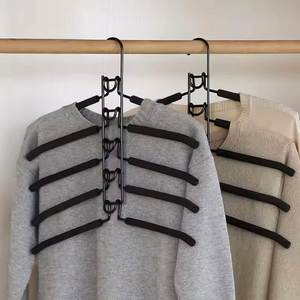 Space Saver 5 in 1 Multiple <b>Hangers</b> for Clothes Non-Slip Foam Padded Heavy Duty <b>Hanger</b> Closet <b>Organizer</b> <b>Storage</b> - Product Image 2