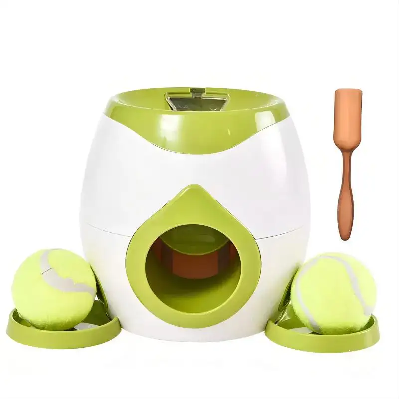 Jeu de lancer de balle pour animaux de compagnie, lanceur de mangeoire automatique, distributeur interactif de récupération et de friandises pour chiens, machine de récompense de jouets pour chiens