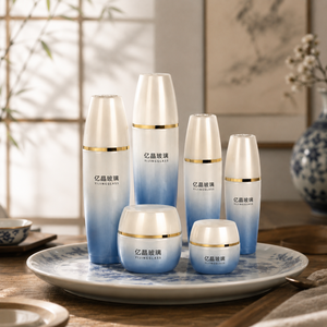 Bouteilles <span class=keywords><strong>de</strong></span> parfum en verre violet Spindle avec couvercles, pots <span class=keywords><strong>de</strong></span> crème pour soins <span class=keywords><strong>de</strong></span> la peau 120ml 100ml 40ml 30ml 50g 30g, emballage vide - Product Image 2