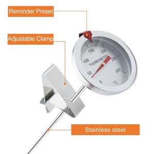Thermomètre analogique 0-300°C pour friture, cuisine, barbecue, confiserie, en acier inoxydable, outil de mesure de température - Product Image 2