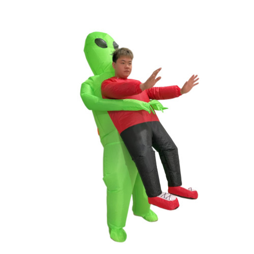 Alien ghost hugging person red outfit model 150-190