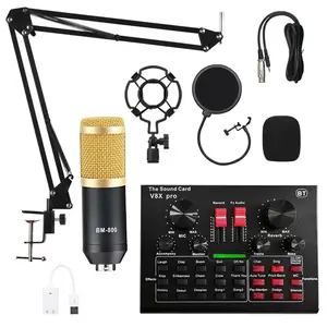 Hot selling products 2023 ama-zon audio sound cards Recording Studio with Voice Changer Live Sound Card