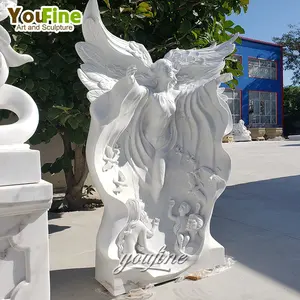 Statue Marble Life Size Marble Woman Angel Statue With Wings For Sale