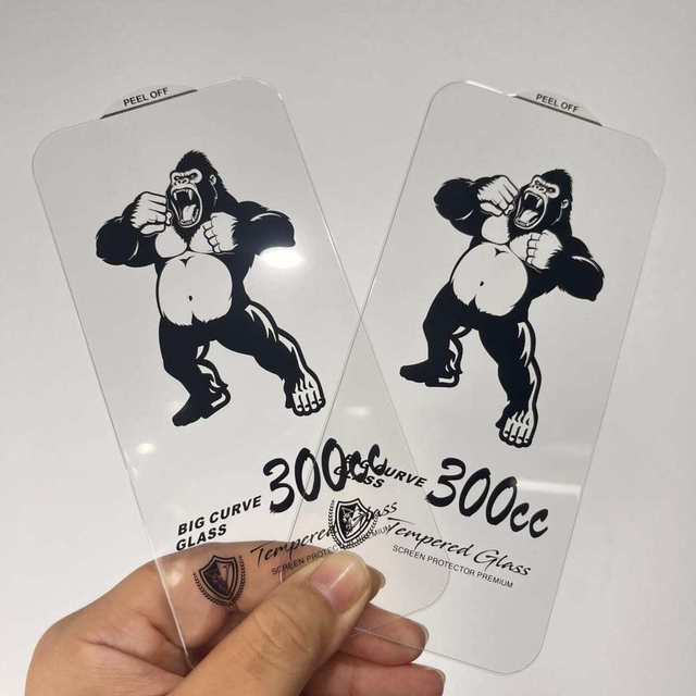 Gorilla Force 300cc Tempered Glass Big Curve Full Coverage Screen Protector for Iphone 18 17 16 15 14 13 12 for samsung A03 Core