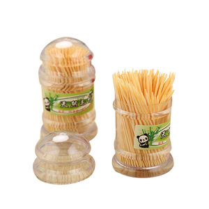Toothpick Box Bamboo Toothpicks 6.5cm 80-100 Pcs Transparent Container Household Use - Product Image 5