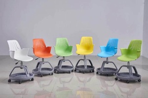Popular <strong>Green</strong> Movable Plastic School <strong>Chair</strong> Student <strong>Chair</strong> with Writing Pad and Storage Space Educational Furniture for <strong>Office</strong> - Product Image 6
