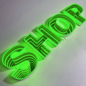 3DインフィニットミラーLEDカスタムレターロゴカスタムLEDネオンライトロゴイルミネーションレタービジネスサイン - Product Image 6