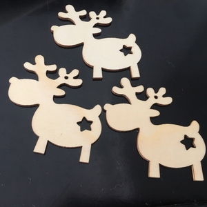 Décorations de Noël en <span class=keywords><strong>bois</strong></span> en forme de <span class=keywords><strong>cerf</strong></span> 2023 Accessoires - Product Image 4