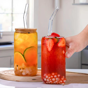 Yolowe nhà 480ml thủy tinh Nước trái cây cốc rơm microwavable bên bia thủy tinh đặt nhà bếp gia vị thực phẩm container thủy tinh chai cho juicing - Product Image 4