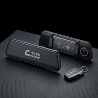 Caméra embarquée V9-CC 4K avec double objectif avant 1080P et arrière, WiFi, vision nocturne, prise en charge ADAS BSD et écran tactile de 9,66 pouces