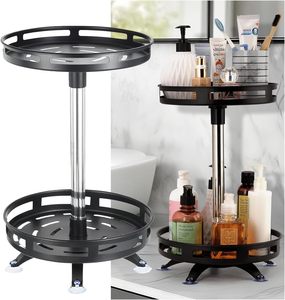 2/3-layer Rotatable <b>Kitchen</b> Metal Spice Rack Seasoning Storage Rack Spice Jar Organizer for <b>Kitchen</b> <b>Accessories</b> - Product Image 1