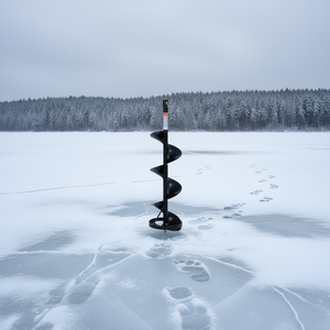 Foret à glace D0100X3W7FJ de 32 pouces en acier haute résistance, outil de pêche électrique pour la pêche sur glace et le forage de poissons d'eau douce - Product Image 2