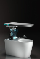 WC Japonais Intelligent Tout-en-un Électrique avec Chasse Automatique à Capteur, Commode Automatique Bidet Smart Toilette