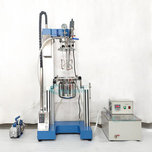 Reactor de laboratorio de acero inoxidable de vidrio de 5 litros, crema cosmética, loción emulsionante homogeneizadora Visual, mezclador emulsionante al vacío - Product Image 5