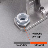 Charnière de porte invisible dissimulée pour hydrant d'incendie, en acier inoxydable, robuste, à suspension sèche, design moderne, pour hôpitaux et écoles, 180°