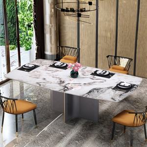 لوح رخامي على الطراز الإيطالي على الطراز الاسكندنافي مستطيل 14 مقعد فاخر عصري بسيط - Product Image 4