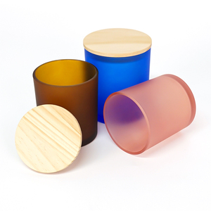 Frasco de Vidrio de Lujo para Velas, Multicolor, Tamaño Personalizado, Doble Pared, Diseño Único, con Tapa de Madera - Product Image 6