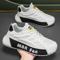 Chaussures pour hommes de haute qualité, nouvelles baskets blanches polyvalentes en maille respirante, style sport décontracté, avec talon compensé, pour la course