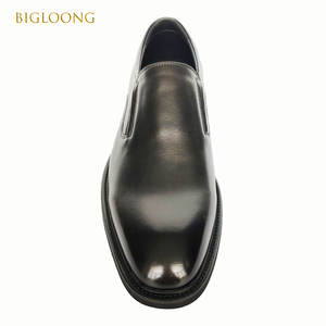 Sepatu Pria Kulit Sapi Hitam Bergaya untuk Pernikahan, Tali Sepatu, Sol Karet, Semua Musim untuk Penggunaan Sehari-hari - Product Image 2