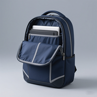 Sac à dos d'ordinateur en nylon imperméable personnalisé avec doublure en polyester fermeture à glissière pour les étudiants étui de voyage en plein air