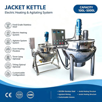 Marmite industrielle LENO en acier inoxydable à double enveloppe, chauffante, mélangeuse, à gaz, vapeur ou électrique, avec fonction basculante et cuisson fixe