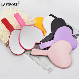 Private Logo Cute Pink Heart <b>Makeup</b> Mirror Luxury Diamond Handle Mirror Rhinestone Make up Mirrors - Product Image 3