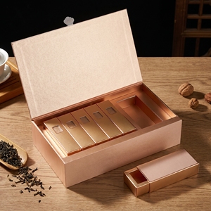 <span class=keywords><strong>Caja</strong></span> <span class=keywords><strong>de</strong></span> Regalo Vacía al por Mayor <span class=keywords><strong>de</strong></span> 100g para 12 Sobres o 6 Mini Latas, Set <span class=keywords><strong>de</strong></span> Empaque para Café, Nueces y Té, Phoenix Dancong, Logotipo Personalizado, Venta al por Mayor - Product Image 2