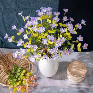 CallaFloral Fleurs Artificielles Branche Unique Rose et Violet Bouquet pour Mariage Décoration Maison YC1108 - Product Image 2