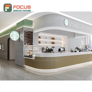 Exhibidor de Productos de Café Comercial con Acabado de Madera Mate para Área de Servicio de Barista y Tienda - Product Image 5